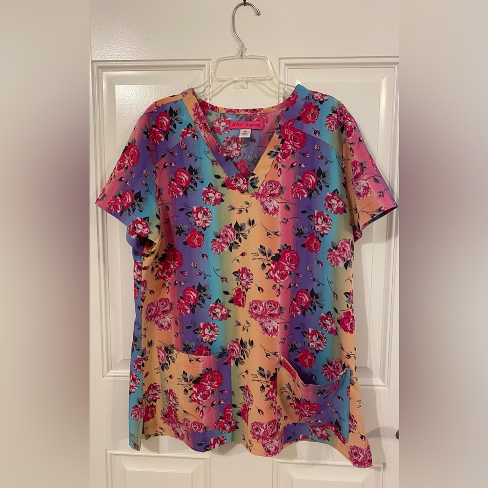 Beautiful Koi (Betsey Johnson) Scrub Top